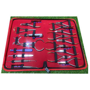 Juego de Alicates Dentales de Ortodoncia de 18 Piezas, Profesional para Doblar Alambres y Colocar Brackets, Instrumentos Wenquar de Alta Calidad - Product Image 1