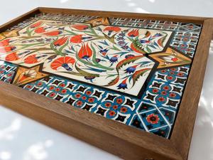 Bandeja de Servicio de Diseño con Recubrimiento de Esmalte de Madera MDF, Bandeja de Mesa de Alta Calidad para Hoteles y Restaurantes - Product Image 1