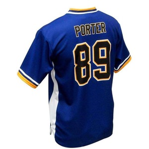 Uniforme de Béisbol Personalizado de Alta Calidad, Jersey de Béisbol Americano Transpirable, Ligero, que Absorbe la Humedad, con Cuello en V y Apliques - Product Image 5