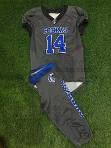 Tenues de football américain personnalisées à la mode, imprimées numériquement, manches courtes, séchage rapide, respirantes, haute qualité, grandes tailles - Product Image 3