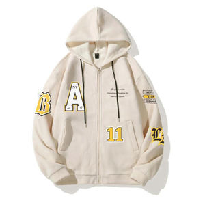 Meilleures ventes Sweat à capuche en chenille sur mesure Qualité professionnelle XS Fleece Own Design Vente de sweats à capuche en chenille brodés - Product Image 3