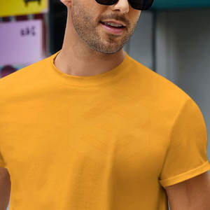 OEM Custom <b>Men</b> 100% Cotton Solid Knitted <b>Crop</b> T-Shirt High Quality Short Sleeve Regular Fit - Product Image 6