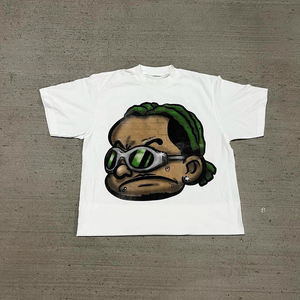 T-shirt personnalisé pour hommes de haute qualité graphique lourd Boxy coupe courte décontracté design surdimensionné - Product Image 3