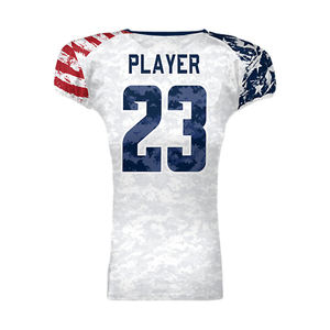 Maillot de football américain sérigraphié pour la conception d'une équipe professionnelle en coton respirant - Product Image 5