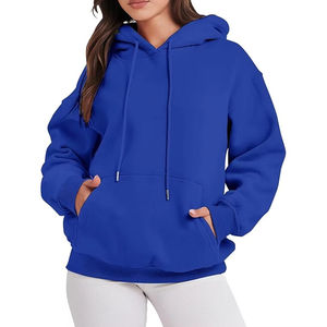 Sweats à capuche épais pour femmes 100% coton Fourrure à l'intérieur Vêtements chauds d'hiver Impression de logo de marque personnalisée Fabricant OEM - Product Image 1