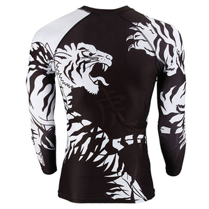 100% Poliéster Spandex Tela Mejor precio Rash Guard Tasa al por mayor Compresión profesional Rash Guard - Product Image 4