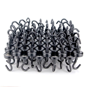 Aimant puissant en néodyme, crochet magnétique noir avec revêtement époxy pour salle de classe, bureau, cuisine, croisière, réfrigérateur, suspension, pliage - Product Image 6