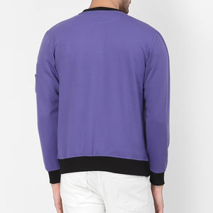 Veste bomber pour homme en toile 100% polyester, décontractée, unie, coupe slim, imperméable, col montant, logo sur le devant, nouvelle arrivée - Product Image 4