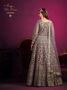 Designer Brodé Designer Net Robe Collection Catalogue complet disponible au tarif de gros, collection de mariage prix de gros. - Product Image 5