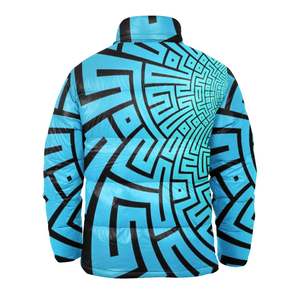 Veste polaire brillante à bulles à la mode pour hommes Manteau d'hiver à capuche imprimé de logo personnalisé avec service OEM - Product Image 6