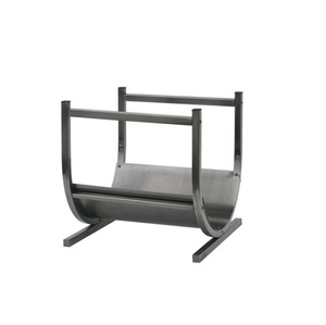 Storage Rack Holder Firewood Carrier <b>Log</b> Container Fireplace <b>Log</b> Holder Golden Finished <b>Log</b> Holder Firewood - Product Image 2