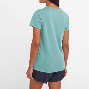 Style de mode vêtements pour femmes casual basique à manches courtes coupe ajustée t-shirts 100% coton col rond été femmes t-shirts à vendre - Product Image 5