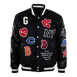 Wholesale Breathable Quick Dry Wool Liner Baseball <b>Jackets</b> <b>Long</b> Sleeve Embroidery Custom Letterman Oversize Varsity <b>Jacket</b> <b>Men</b> - Product Image 1
