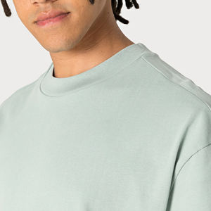 2025 vente en gros hommes 100% coton T-Shirt coupe ample imprimé chaud surdimensionné conception nouveau Streetwear mode Style uni - Product Image 6