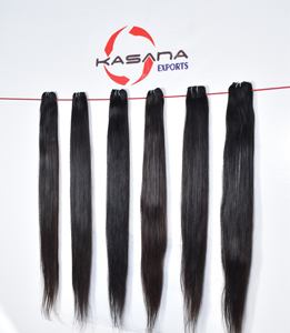 ผมต่อแบบมนุษย์สีดำทำจากผมของผู้หญิง100% ดิบจากอินเดีย - Product Image 2