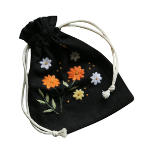 Bolsa de maquillaje reutilizable con asa de cuerda con cordón y logotipo personalizado | Pequeña bolsa de algodón orgánico para cosméticos y embalaje de regalo - Product Image 5