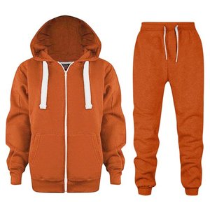 Ropa de invierno para niños talla 6-7 2025 niños niñas pequeñas sudaderas con cremallera sudaderas con capucha trajes chándal 2 uds conjunto chándal - Product Image 4