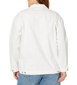 Chaqueta vaquera recortada de marca personalizada para mujer, Chaquetas vaqueras transpirables informales a la moda con logotipo personalizado para mujer a la venta - Product Image 4
