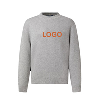 Maßgefertigter Luxus-Schwergewichts-Chunky-Strickpullover aus Wolle, Kaschmir und Polyamid-Mischung für Herren, Premium Intarsia Winter Designer Vorderseite