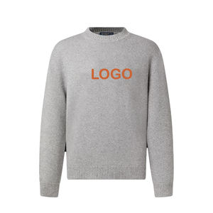 Suéter de Cuello Redondo Personalizado de Lujo para Hombre, Tejido Grueso de Lana, Cachemira y Poliamida, Diseño Intarsia Premium para Invierno - Product Image 5