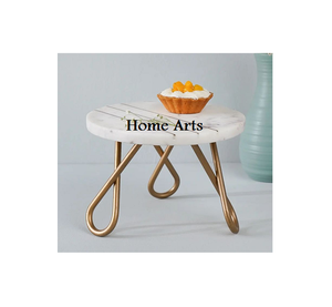 Soporte de pastel de chocolate de mármol y hierro Soporte de postre de tamaño personalizado de Calidad exclusiva para uso en restaurante doméstico - Product Image 5