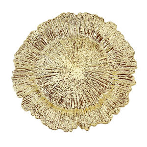 Assiettes de présentation or et argent Décoration de table pour la maison Napperons Pièce maîtresse Assiettes décoratives Ornements de table au prix le moins cher - Product Image 2