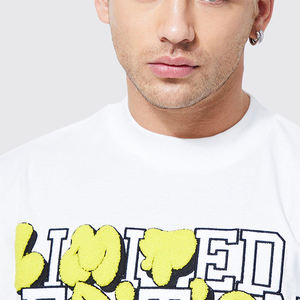 Heavy Weight Soft Cotton Crew Neck Drop Shoulder 300gsm Camisetas de verano en blanco para hombres - Product Image 6