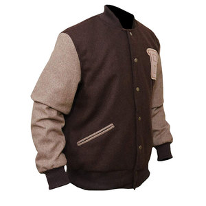 Men's <b>Light</b> <b>Weight</b> Hooded Stand Collar Customizable Street Varsity <b>Jacket</b> Oversized - Product Image 2