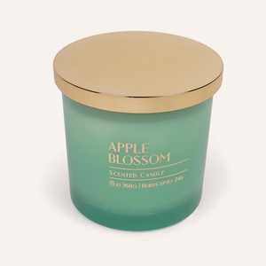 Bougeoir de vacances en verre craquelé transparent avec poinsettia - Product Image 2