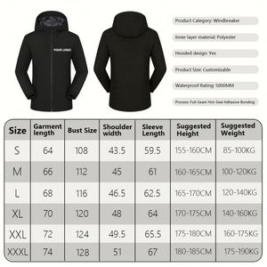 Regalos Empresariales Personalizados, Chaqueta de Trabajo Impermeable para Hombre, Deportiva, de Poliéster, para Invierno, Resistente al Viento, con Logotipo - Product Image 2