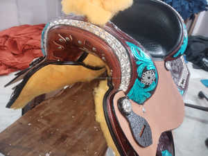 Premium Leather Hand Made Designer Durable Comfortable Racing Western English Horse Saddle Wood/Plastic Wholesale High Quality - Product Image 3