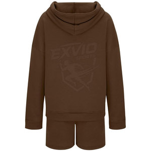 Fashionable Women Hoodie & <b>Short</b> Set Fashionable Sportswear Long <b>Sleeve</b> Hoodie & <b>Shorts</b> Sets - Product Image 3