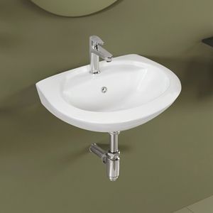 Lavabo Moderno de Cerámica de Una Pieza Suspendido en la Pared para Villa y Hotel - Product Image 3