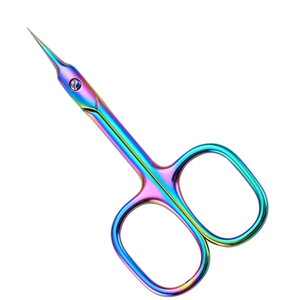 Ciseaux à cuticules droits portables en acier inoxydable de haute qualité, outil de manucure et pédicure de précision, durable et tranchant pour le soin des ongles - Product Image 1