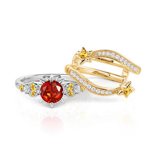 ชุดแหวนดาวและพระจันทร์สองสี Jeulia Luna Astra - Product Image 3