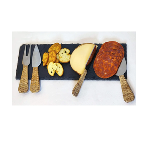 Stainless Steel with Rattan Handle Design Perfect for Tableware <b>Weddings</b> and Cheese Butter Dessert Set - Product Image 6