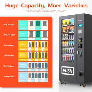 ตู้จำหน่ายขนมและเครื่องดื่มแบบคอมโบพร้อมบัตรจ่ายบิลและเหรียญ - Product Image 3