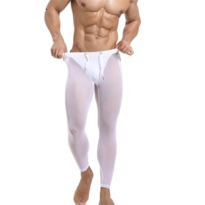 Men Elastic Waist Polyester Breathable Skin <b>Tight</b> High Quality Durable Sporty Running Leggings - Product Image 3