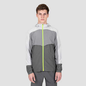 Veste coupe-vent d'extérieur pour hommes de marque personnalisée veste coupe-vent légère à capuche en tissu écologique imperméable pour l'hiver - Product Image 3