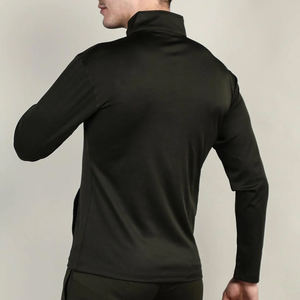 Otoño Invierno chaqueta de hombre personalizada de secado rápido empalme cremallera gimnasio cortavientos gimnasio ropa deportiva Fitness ropa deportiva chaqueta - Product Image 3