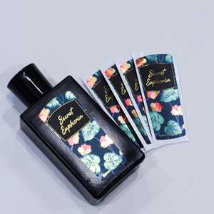 High Quality Golden Chrome Metalized Eco-Friendly Perfume Labels Sticker <b>Waterproof</b> Durable Reusable for Skin Care Lotion - Product Image 4