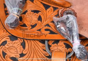 Conjunto de Cabezada y Pechera de Cuero Genuino Estilo Western, Equipo para Caballos, Accesorios para Caballos, Producto Ecuestre - Product Image 4