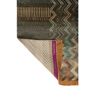 Tapis Manchaha vert noué à la main en laine et soie de bambou, épaisseur 10 mm, motif géométrique abstrait, rectangulaire, pour la maison et le couloir Les-2827 - Product Image 5