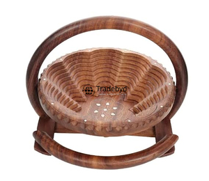 Modern Premium Quality <b>Wooden</b> Dry Fruit <b>Basket</b> Eco Friendly Handmade Storage Bowl for Kitchen Decor Tradebyd - Product Image 2