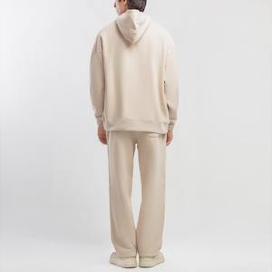 Conjunto Deportivo para Hombre Color Beige Arena, Sudadera con Capucha Extra Grande y Pantalones Deportivos de Felpa, Conjunto Informal de Invierno Cálido para Estar en Casa - Product Image 6