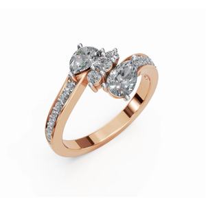 Anillo de diamante cultivado en laboratorio Stellar Fusion en oro amarillo, rosa y blanco de 9 kt, 14 kt y 18 kt para compromiso, novia y uso diario. - Product Image 5