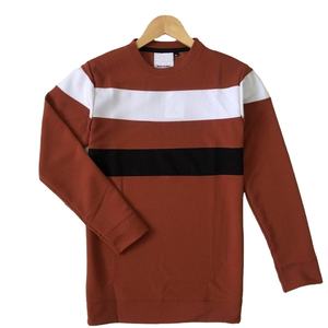 Camisetas de manga larga con cuello de marca OEM de alta calidad para hombre, camisetas de poliéster estirable acanalado de primera calidad, punto sólido de alta venta - Product Image 6