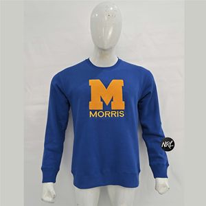 Vêtements universitaires tendance en gros, unisexe, en coton de haute qualité, avec patchs en crochet et broderies personnalisées, logo sur mesure, coupe classique - Product Image 1