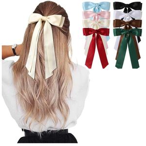 คลิปโบว์ติดผมริบบิ้นซาตินสำหรับผู้หญิงเด็กวัยหัดเดินวัยรุ่น - Product Image 1