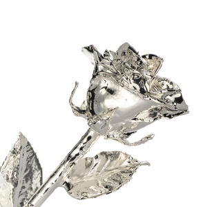 ดอกกุหลาบชุบเงิน24K สำหรับตกแต่งบ้านแฟนซีทำจากโลหะสำหรับวันครบรอบวันวาเลนไทน์และของขวัญวันแม่ - Product Image 3